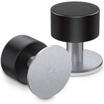 But�es de porte - acier inoxydable - 2 pcs - adh�sif double face 3m ou vis - protection murale et de ...