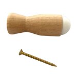 Butoir  balustre bois de htre longueur 60mm - civic industrie - 19602262