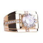 C bague pour hommes acier inoxydable imitation diamant mat�riau cristal cadeau anniversaire cadeaux bijoux ...