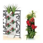 C - green - kit cloture vgtale avec pied 1 face - 12 plantes - 87x33cml