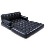 Canapé multi 5 en 1 - c® td® - noir - 2 places - dimensions 188x152x64 cm - pompe électrique Canapé multi 5 en 1 - c® td® - noir - 2 places - dimensions 188x152x64 cm - pompe électrique