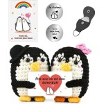C?ur de pingouin - id�e cadeau amoureux pour couple saint - valentin anniversaire et mariage