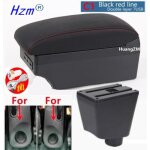 Accoudoir central - c1 - rouge - compatible renault clio 4 3 2 - bo�te de rangement - 7usb