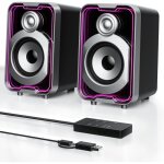C40 ? enceintes pc gamer bluetooth usb - c led color�e pour �cran bureau et portable 1 paire