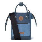 Cabaia sac � �paule bandouli�re bleu fonc� pour femme et homme - adventurer denim nano bag san giljan ...