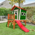Cabane en bois pour enfants diversity vert - jeux et jouets pour enfants plein air