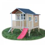 Cabane en bois pour enfants - exit toys - loft 350 naturel - bois massif - 322x190x215cm