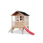 Cabane en bois pour enfant - exit toys - loft 300 - naturel - vert - bois massif - 269x190x215cm Cabane en bois pour enfant - exit toys - loft 300 - naturel - vert - bois massif - 269x190x215cm
