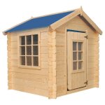 Cabane en bois pour enfant timbela - 113x111 cm - ep. 13 mm - pin / �pic�a - m570m - 1