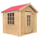 Cabane en bois pour enfant timbela - 113x111 cm - ep. 13 mm - pin / �pic�a - m570r - 1