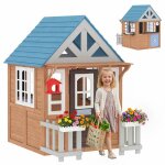 Cabane enfant ext�rieur - aiyaplay - chati�re cuisine de jeu bo�te aux lettres sonnette - bois - 165x1165x1635 ...