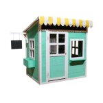 Cabane kiosque marchand pour enfant en bois peint