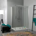 Paroi de douche 120x80 porte coulissante crystal 6mm dream
