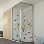 Cabine douche 70x70 ouv. 70 cm 198 transparent mod. cristal duo 1 porte