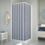 Cabine douche 70x70cm h185 en plastique pvc modle energy avec l?ouverture latrale