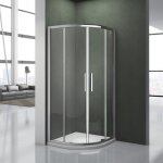 Cabine de douche 90x90x185cm porte de douche 1 / 4 de rond accs dangle verre anticalcaire