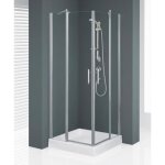 Cabine de douche - alterna - domino - acc�s dangle - portes pivotantes - verre transparent 6 mm