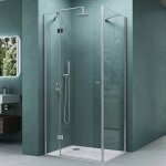 Cabine de douche en angle mai & mai rav05k - verre trempé 6mm - revêtement nano easy clean Cabine de douche en angle mai & mai rav05k - verre trempé 6mm - revêtement nano easy clean