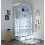Paroi de douche hydromassage multifonctionnelle 70x90 droite iride