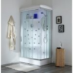 Paroi de douche hydromassage 70x90 gauche iride