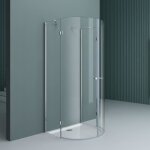 Cabine de douche en demi - cercle pare douche design 100x100x190cm ravenna03k avec bac  douche et bonde ...
