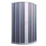 Cabine de douche demi - circulaire pliante en pvc blanc forte - mod�le flex - 100x100 cm - ouverture ...