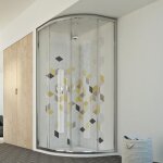 Cabine douche - evolution - 80x80 - verre 6mm - coulissante - transparent