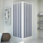 Cabine douche - forte - energy centrale - pvc - blanc - 80x80cm - h185 - ouverture centrale