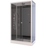 Cabine de douche hydromassante - aurlane - rectangulaire - noir - 80 x 110 x 220 cm - hauteur ncessaire ...