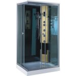 Cabine de douche hydromassante - taormina - ouverture gauche - gris - confort ultime - design futuriste ...