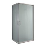 Cabine de douche - idralite - alabama - 75x75 cm - verre opaque 6mm - portes coulissantes