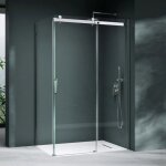 Cabine de douche mai & mai rav17k - porte coulissante en verre trempé - 80x120 cm - receveur extra plat ... Cabine de douche mai & mai rav17k - porte coulissante en verre trempé - 80x120 cm - receveur extra plat ...