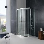 Paroi de douche 90x90 angulaire verre 6 mm transparent giada