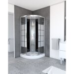 Cabine de douche simply stripe locked 1 / 4 de cercle