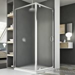 Cabine douche - sintesi duo 1 portillon - 90x90 - gris - verre - carré Cabine douche - sintesi duo 1 portillon - 90x90 - gris - verre - carré