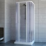 Cabine paroi de douche 3 côtés en plastique pvc mod. ariete 90x90 cm avec ouverture centrale Cabine paroi de douche 3 côtés en plastique pvc mod. ariete 90x90 cm avec ouverture centrale