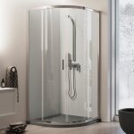 Cabine paroi douche demi - circulaire 90x90 h185 transparent 6mm mod. ready