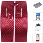 Cabine de sauna pliable yis - rouge - perte de poids d�sintoxication gu�rison rapide des muscles fatigu�s ...