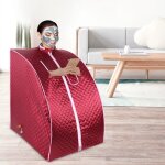Cabine de sauna portable firnose - rouge - d�tente d�sintoxication perte de poids - 76 x 88 x 99 cm
