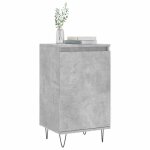 En soldes - cabinet armoire de rangement - buffet bahaut vaisselier gris b�ton 40x35x70cm - bois ding�nierie ...