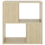 @fr cabinet de livre - biblioth�que polyvalente �tag�re haute ch�ne sonoma 60x24x63 cm bois ding�nierie ...