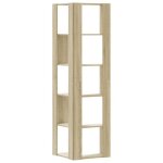 Cabinet de livre solomoon chic biblioth�que dangle � 5 niveaux - pour salon / bureau - ch�ne sonoma bois ...