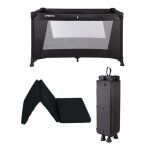 Cabino lit parapluie bb matelas et sac de transport 60x120 cm noir