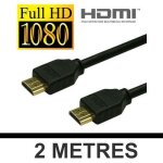 Cable 2 metres hdmi hdmi 1. 3 plaque or - full hd