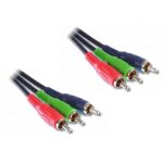 Cable 3 x rca m�le / 3 x rca m�le vid�o yuv 1m20