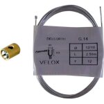 C�ble dacc�l�rateur de gaz universel dellorto �3x3mm �1. 2mm 2. 50m avec serre cable cyclo scoot moto ...