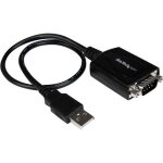 Cble adaptateur - startech - usb vers srie db9 rs232 - 30 cm - mmorisation port com - noir