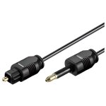 C�ble adaptateur audio num�rique optique - - jack 3. 5mm vers toslink - noir - 1. 0m