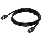 C�ble adaptateur audio - xvx - md din 4 broches - m�le vers m�le - 05 m - noir - cuivre pur - alimentation ...