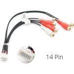 C�ble adaptateur autoradio pour kenwood prise 14 broches 14pin rca av en sortie faisceau c�blage connecteur ...